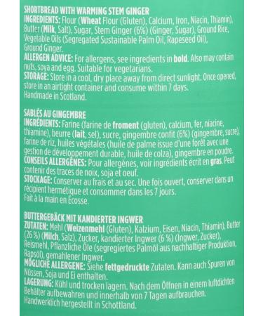 Shortbread House of Edinburgh | Handmade Scottish Shortbread with Stem Ginger | 140g Tin (Pack of 2) - Buy Online on GoSupps.com