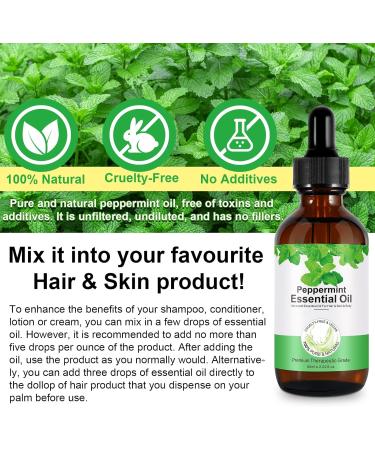 100% Pure Peppermint Oil for Hair Growth - Essential Oil for Diffuser with Dropper | Shop Internationally - Buy Online on GoSupps.com