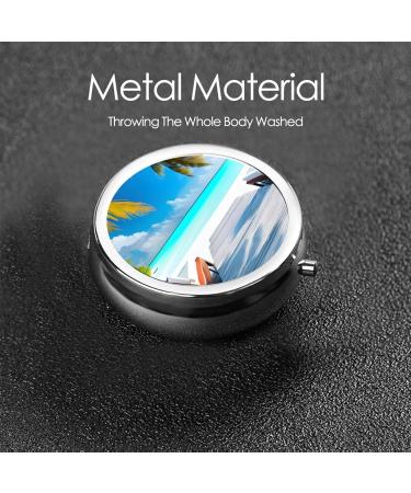 Maldives Holidays Round Pill Box | 3 Compartment Travel Organizer | Portable Pill Box for Traveling - Buy Online on GoSupps.com