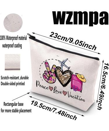 Wumpa Cosmetic Bag for Girls - Perfect Make-Up Zipper Bag for Weekend Getaways Hen Parties & Gifts | Peace Love & Vacation Merchandise - Buy Online on GoSupps.com