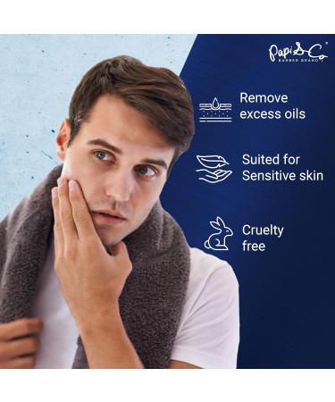 PAPI & CO. - Men's Beard & Face Wash - Deep Cleansing Gel Facial Cleanser - Hydrating Purifying Exfoliating Beard Wash - Moisturizing Conditioner for Itching Relief - Sulfate & Paraben- Free - 4.2 oz 4.2 Ounce (Pack of 1) - Buy Online on GoSupps.com