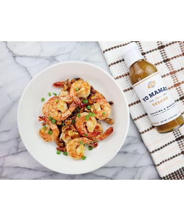 Yo Mama's Foods Gourmet Natural Asian Sesame Dressing & Marinade | 2 Large Bottles | Low Carb, Low Sodium, Gluten-Free & Non-GMO Tamari | 13 oz (Pack of 2) - Buy Online on GoSupps.com