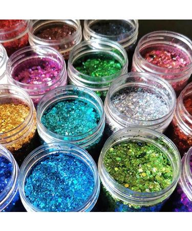 12 Color Festival Glitter Face & Body Set - Nail Art Hair Clothing Decoration - Feminine Makeup Sequins & Accessories - Buy Online on GoSupps.com