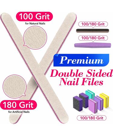 16 Pcs Nail Files & Buffers Set - OVLUX Professional & Home Nail Buffer Block Tool - Double Sided Grit Files for Natural Nails - 7 Step Nail Strips - Buy Online on GoSupps.com
