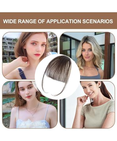 Uozonit Bang Clip in Hair Extensions - Clip on Air Bangs French Bangs Natural Color Clip on Neat Bangs Hair Extension Human Hair Bangs Extensions Stylish Hair Bangs Fringe Hairpieces dark brown - Buy Online on GoSupps.com