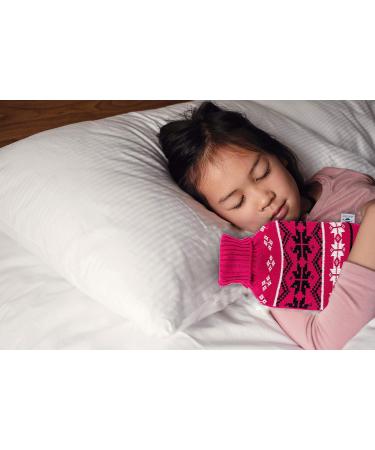 Buy 2L Heat Bottle - Soft Pink Knit Cover with Christmas Design for Pain Relief & Relaxation | Natural Rubber by Axion - Shop Internationally - Buy Online on GoSupps.com