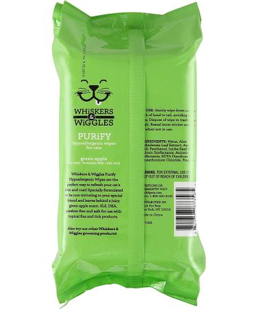 Whiskers & Wiggles Cat Grooming Supplies: Cat Bath & Cleaning Wipes - Divine Waterless Bath Spray, Dry Shampoo, Hypoallergenic Green Apple Pet Spray - Buy Online on GoSupps.com