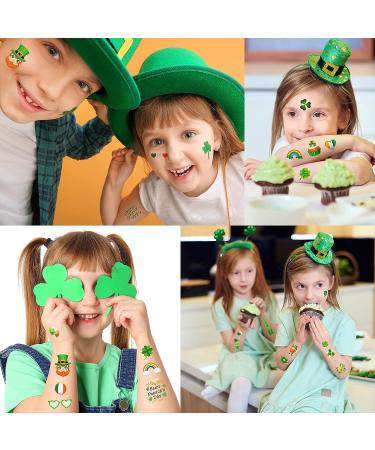 XIYOKA St. Patrick's Day Tattoos - 100+ Pcs, 22 Unique Sheets Shamrock & Clover Temporary Tattoos for Kids Party Favors - Buy Online on GoSupps.com