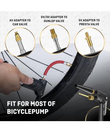 Henmi Bicycle Valve Adapter Set - Universal Fit for All Valves Includes Auto French Air Pump Ball Needle & Compressor Adapters with Sorting Box - Buy Online on GoSupps.com