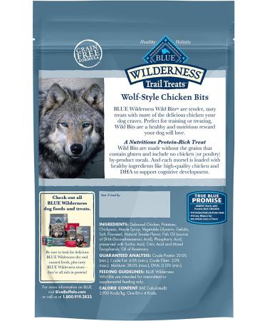 Blue Buffalo Wilderness Trail Treats Wild Bits Chicken 10oz- Grain Free Soft-Moist Dog Training Treats - Buy Online on GoSupps.com