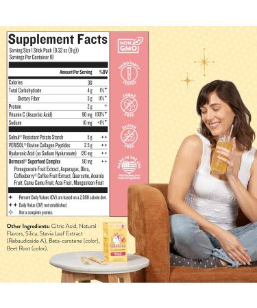 Legendairy Milk Collagen Peptides Powder & Prebiotic Fiber for Women Digestive Health Drink Mix Skin Cellulite Fine Lines & Regularity Tropical Flavor Supplement She s Glowing 18 Stick Packs - Buy Online on GoSupps.com