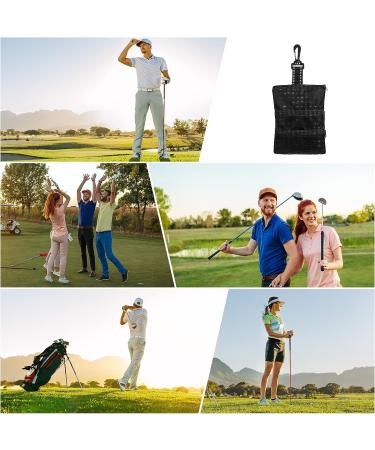 Black Golf Storage Handbag with Zipper Pocket and Gear Clip Hook - Buy Online on GoSupps.com