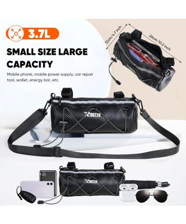 Rogtyo 3L Waterproof Bike Handlebar Pocket | Ideal for Bike Packing & Cycling Travel | Reflex Strip for Racing & Mountain Bikes - Buy Online on GoSupps.com