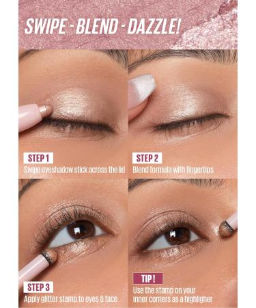 Kaja Wink Dazzle Multi Stick | Smudge Proof Eyeshadow & Glitter | Vegan & Cruelty-Free | 01 Ice Illusion (Pale Beige & Icy Opal Shimmer - Buy Online on GoSupps.com