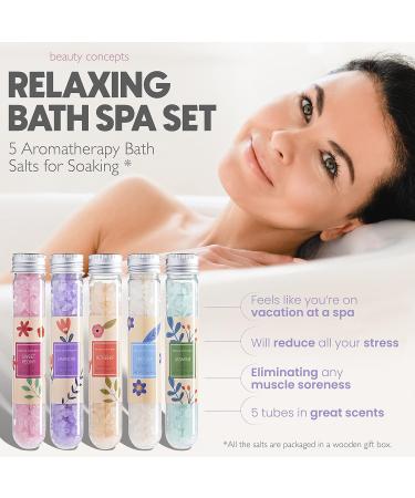 B.C. Beauty Concepts Aromatherapy Bath Salts - 5 Pack Epsom Salts for Relaxing Spa Bath (Floral Scent) - Buy Online on GoSupps.com