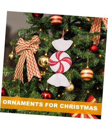 HOMSFOU 1pc Christmas Hanging Ball Decorative Christmas Balls Candy Christmas Decorations Candy Cane Christmas Decorations Christmas Tree Ornament Christmas Candy Pendant Household Mint - Buy Online on GoSupps.com