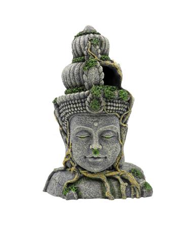 Muyirted buddha aquarium decoration cave large aquarium ornaments green moss plant covered stone buddha aquarium cave hidden aquarium decoration 27. - Buy Online on GoSupps.com