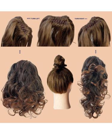 CAISHA 2 IN 1 Ponytail 12" Or 14" Hairpiece Clip On Extension Voluminous Wavy Burgundy Red H17-2 burgundy red #burg H17-2 - Buy Online on GoSupps.com