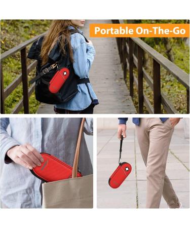 Medmax Insulin Cooling Bag with 2 Ice Packs - Water-Repellent Insulated Diabetic Bag for Insulin Pens & Accessories - Portable Cooler in Red - Buy Online on GoSupps.com