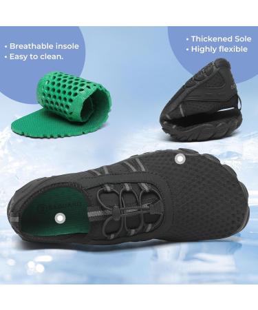 SAGUARO Unisex Barefoot Water Shoes Quick Drying Non-Slip Thick Sole Breathable | Sizes 36-48 | Black - Buy Online on GoSupps.com