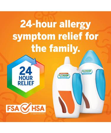 Flonase Sensimist Allergy Relief Nasal Spray for Children - 60 Gentle Sprays, 24 Hour Non-Drowsy Medicine - Buy Online on GoSupps.com