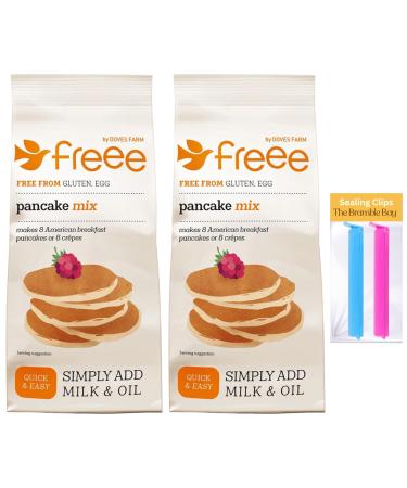 Doves Farm Gluten Free Pancake Mix 300g x2 Sealing Clips x2 - Buy Online on GoSupps.com