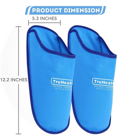 TruHealth Ice Pack Slippers - Foot Ice Pack for Neuropathy & Gout Relief | Hot & Cold Therapy for Pain & Swelling | One Size Fits Most - Buy Online on GoSupps.com