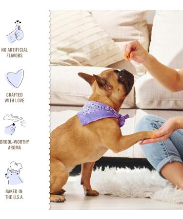 Three Dog Bakery Puppy Butters Peanut Butter Sandwich Dog Cookies White - Buy Online on GoSupps.com