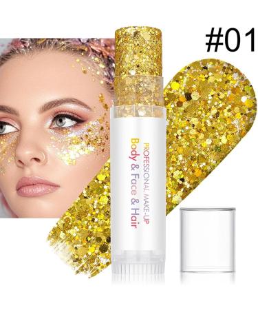 Body Glitter Stick 6-Color Shimmering Gel 5g | Mermaid Makeup Glitter Highlighter | Sparkling Liquid Eyeshadow for Face and Eye Makeup - Buy Online on GoSupps.com