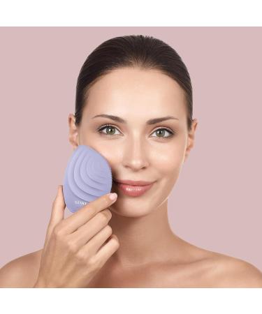 Buy Geske SmartAppGuided Sonic Facial Brush 5 in 1 - Electric Silicone Facial Cleaning Device & Massager in Purple | International Shipping Available - Buy Online on GoSupps.com