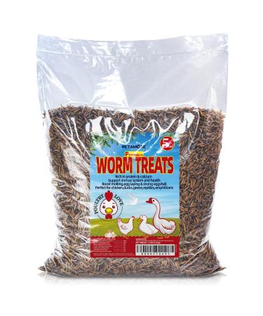 Dried grubs for Chicken -Alternative to Dried mealworms for Chickens-Dried Black Soldier Fly Larvae for Laying hens Backyard Flock Party Poultry, Fowl, Reptiles, Amphibian etc 5 Pound (Pack of 1)