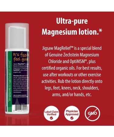 Jigsaw Health Magnesium Bundle | MagSRT 240 Tablets and MagRelief 5 Ounces (Lotion) - Buy Online on GoSupps.com