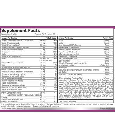 Hybrid Nutraceuticals MiracleMulti Women Multivitamin with Probiotics Biotin Folic Acid Enzymes + Fruit & Vegetable Blend - Immune Support Heart Health Energy: 60 Servings (Non-GMO) (2) - Buy Online on GoSupps.com