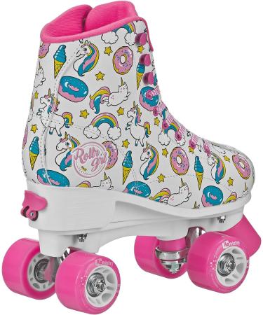 Rollr GRL Ella Adjustable Girls Roller Skates - White/Pink (Size Small 12-2) - Buy Online on GoSupps.com