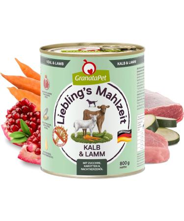 Granatapet Liebling's Calf & Lamb Wet Dog Food - Grain-Free No Sugar Additives 6 x 800g Pack - Buy Online on GoSupps.com