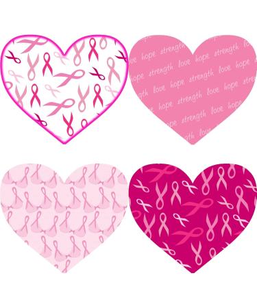 12 Edible Breast Cancer Research Heart Cake Decorations Plus 12 Smaller Pretty Heart Toppers! - Buy Online on GoSupps.com