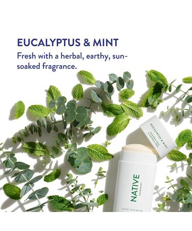 Native Deodorant | Aluminum-Free Natural Deodorant for Men and Women with Baking Soda, Probiotics & Shea Butter - Eucalyptus & Mint - Buy Online on GoSupps.com