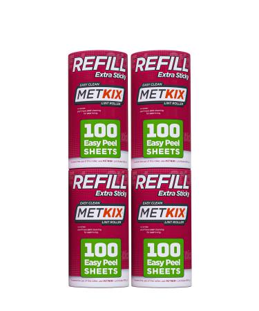 Metkix refill pack for Metkix lint rollers 4 pieces (total 400 sheets) 4 refills