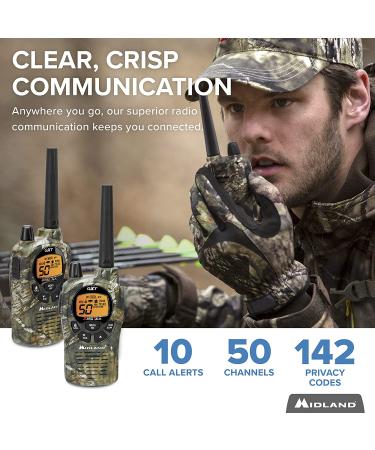 Midland 50 Channel GMRS Two-Way Radio - Long Range Walkie Talkie 2-Pack in Mossy Oak Camo - Black/Mossy Oak Camo - Buy Online on GoSupps.com