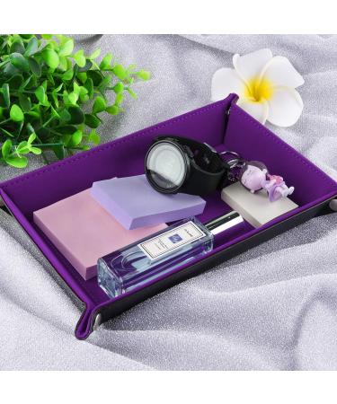 SIQUK Double Sided Dice Tray - Folding PU Leather & Dark Violet Velvet Holder - Buy Online on GoSupps.com