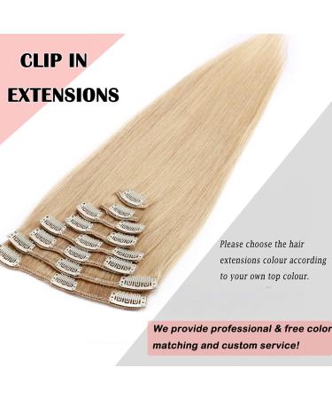 Clip In Extensions Natural Blonde #24 - 18 Clips 80g Real Remy Human Hair 50cm - 8 Wefts for Effortless Volume - Buy Online on GoSupps.com