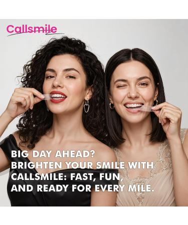 CALLSMILE Teeth Whitening Strips - Whitening Strips for Sensitive Teeth Hydrogen Peroxide Teeth Whitener for Coffee Wine Tobacco and Other Stains 28 Strips (14 Days Treatment) Mint - Buy Online on GoSupps.com
