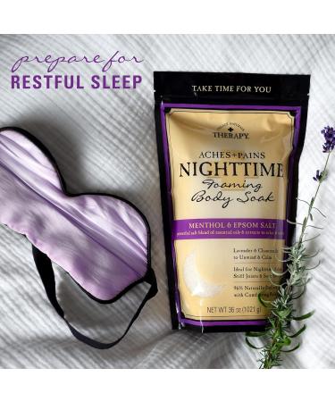 Village Naturals Therapy Foaming Epsom Soak Aches and Pains Nighttime Relief 36 Oz - Pack of 3 - Buy Online on GoSupps.com