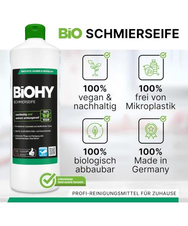 Biohy Lubrication Soap 3x1L | Organic Floor Cleaner - Fast Acting & Strong Dirt Removal | Effective Against Aphids | Concentrated Floor Care Solution - Buy Online on GoSupps.com