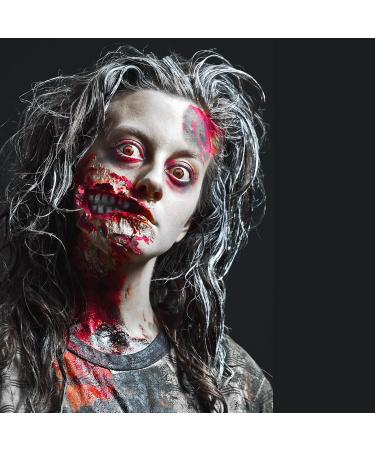 Buy Meralens Red Black Crazy Fun Colored Contact Lenses | Annual Lenses for Mardi Gras Carnival Halloween | High Quality -5.00 Diopters | Includes Lens Container - Buy Online on GoSupps.com