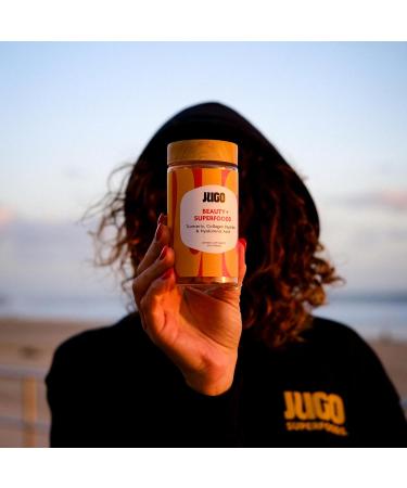 JUGO Beauty + SUPERFOODS Hair Skin and Nails Collagen Gummies Hyaluronic Acid and Turmeric Supplement Cruelty-Free Gelatin-Free and Gluten-Free Gummy Vitamins Non-GMO Made in USA 40 Count - Buy Online on GoSupps.com