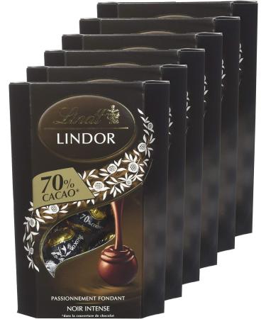 Lindt Cornet Lindor Noir 70% 200 g - Pack of 6 - Buy Online on GoSupps.com