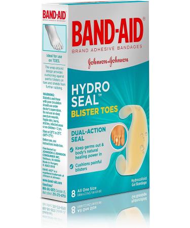 Band-Aid Hydro Seal Toe Blisters Adhesive Bandages - Waterproof Blister Pad - 8 Count (Pack of 1) - Buy Online on GoSupps.com