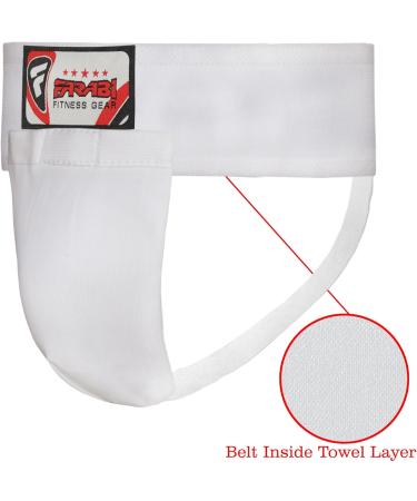 Buy Farabi Sports Junior Groin Guard for Ages 5-12 | MMA & Muay Thai Kids Jockstrap | White XS - International Shipping Available - Buy Online on GoSupps.com
