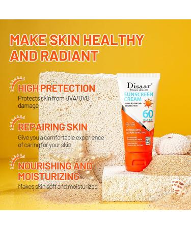 Sunscreen SPF 50 Face - Hyaluronic Acid Sunscreen SPF50+ PA++++ Daily Moisturizing Sunscreen With No White Cast - Buy Online on GoSupps.com
